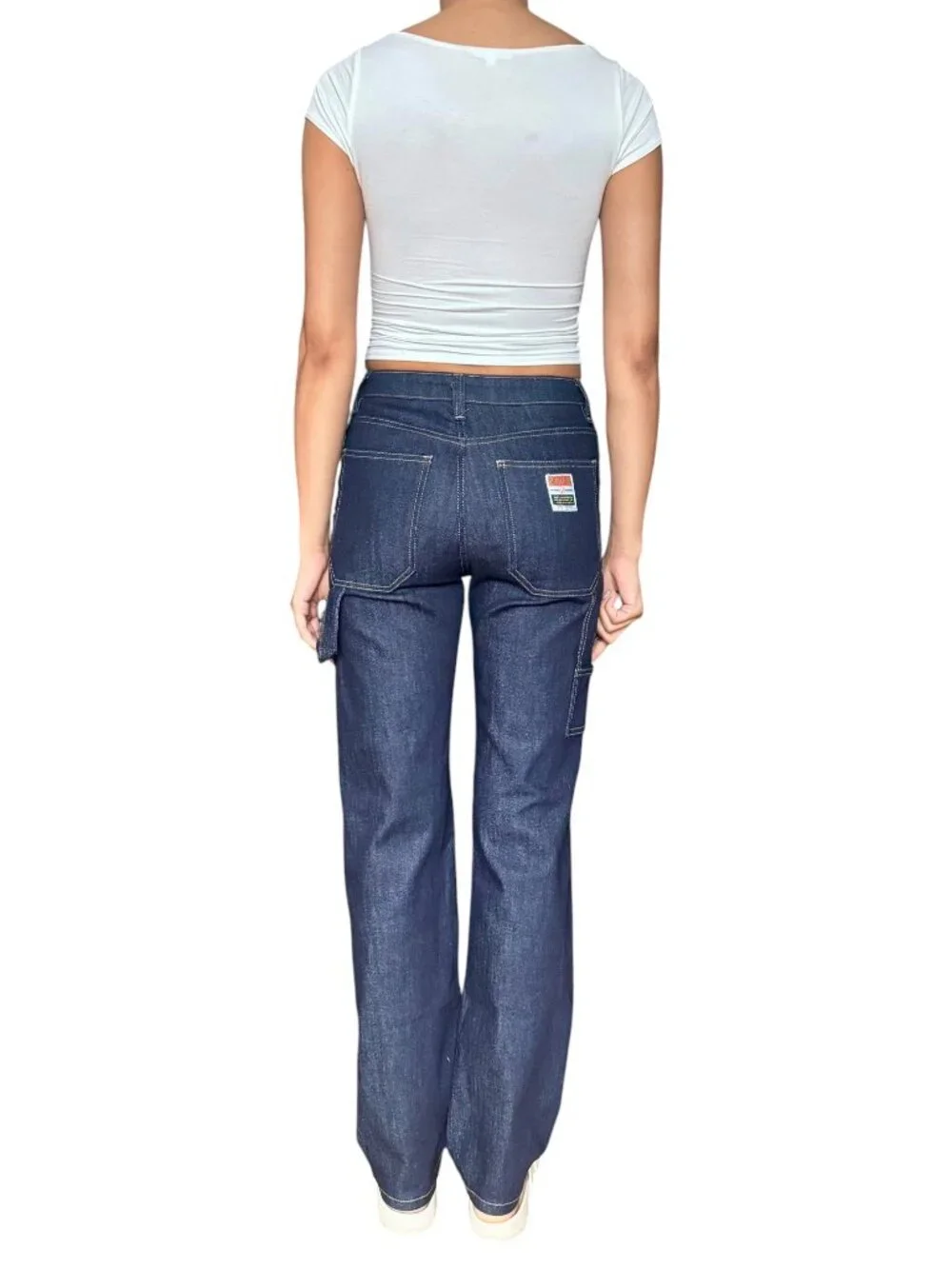 Buffalo David Bitton Carpenter Dark Wash Jeans Sz 25 Utility Straight Leg Y2K De - Picture 3 of 8